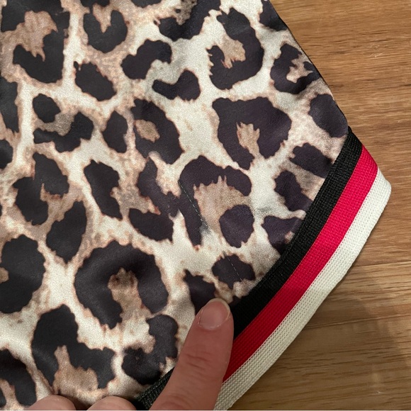 Pam & Gela Dolphin Leopard Print Track Shorts - Picture 6 of 8